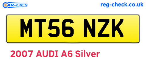 MT56NZK are the vehicle registration plates.