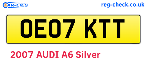 OE07KTT are the vehicle registration plates.