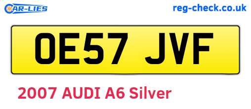 OE57JVF are the vehicle registration plates.