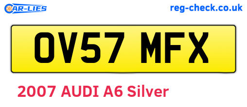 OV57MFX are the vehicle registration plates.