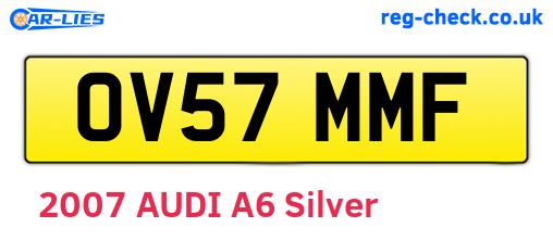 OV57MMF are the vehicle registration plates.