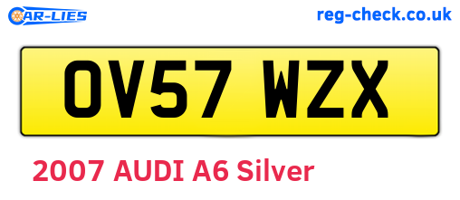 OV57WZX are the vehicle registration plates.