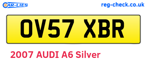 OV57XBR are the vehicle registration plates.