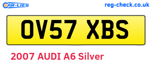 OV57XBS are the vehicle registration plates.
