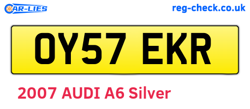 OY57EKR are the vehicle registration plates.