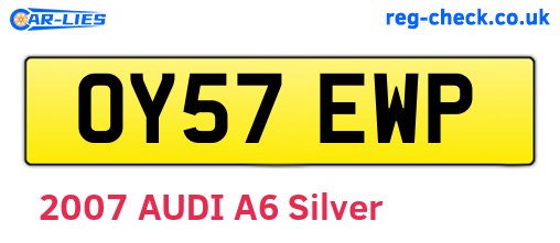 OY57EWP are the vehicle registration plates.