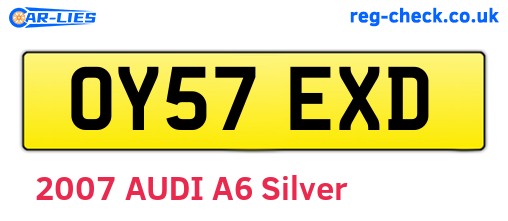 OY57EXD are the vehicle registration plates.