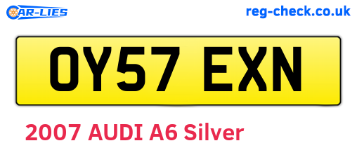 OY57EXN are the vehicle registration plates.