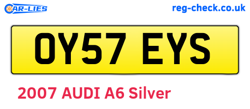 OY57EYS are the vehicle registration plates.