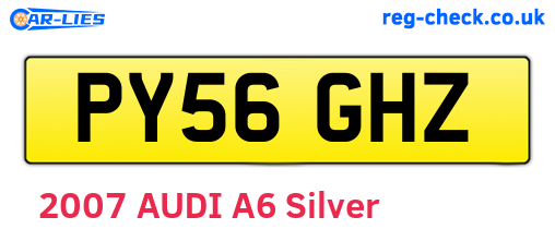 PY56GHZ are the vehicle registration plates.