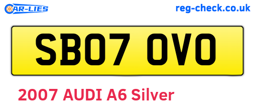 SB07OVO are the vehicle registration plates.