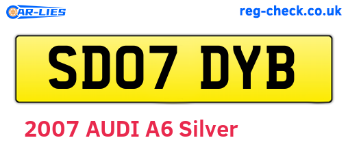 SD07DYB are the vehicle registration plates.