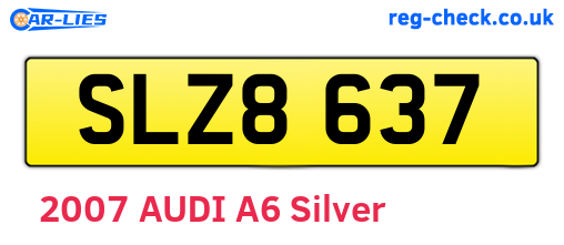 SLZ8637 are the vehicle registration plates.