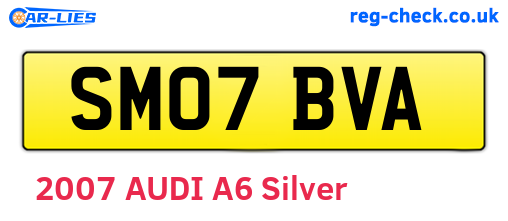 SM07BVA are the vehicle registration plates.