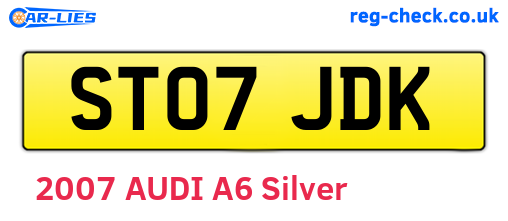 ST07JDK are the vehicle registration plates.