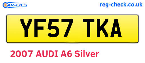 YF57TKA are the vehicle registration plates.