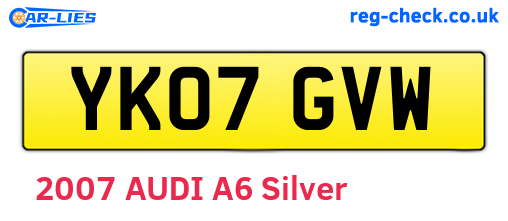 YK07GVW are the vehicle registration plates.