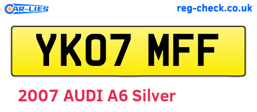 YK07MFF are the vehicle registration plates.