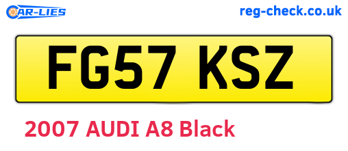 FG57KSZ are the vehicle registration plates.