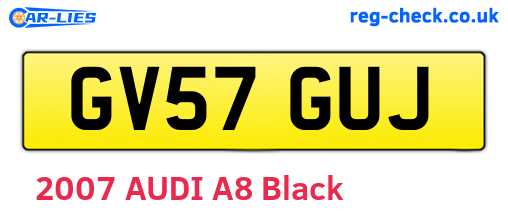 GV57GUJ are the vehicle registration plates.