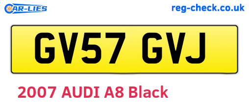 GV57GVJ are the vehicle registration plates.