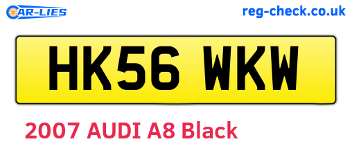 HK56WKW are the vehicle registration plates.