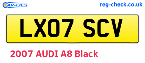 LX07SCV are the vehicle registration plates.