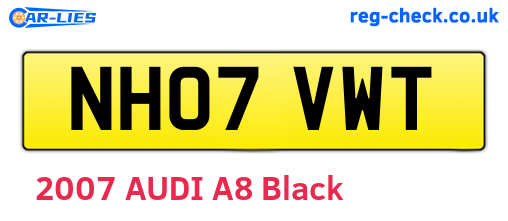NH07VWT are the vehicle registration plates.