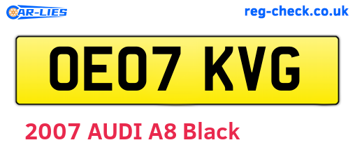 OE07KVG are the vehicle registration plates.