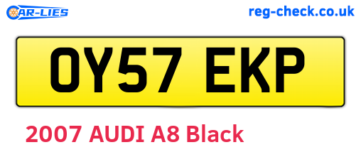 OY57EKP are the vehicle registration plates.