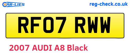 RF07RWW are the vehicle registration plates.