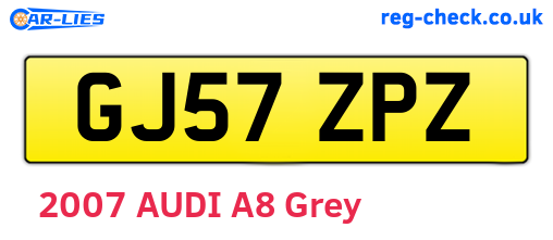 GJ57ZPZ are the vehicle registration plates.
