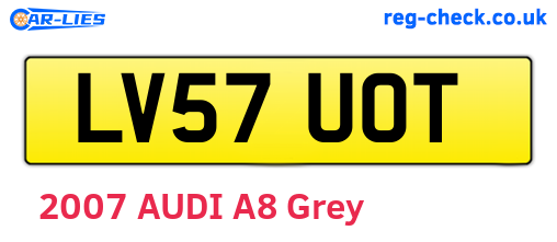 LV57UOT are the vehicle registration plates.