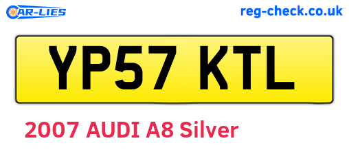 YP57KTL are the vehicle registration plates.
