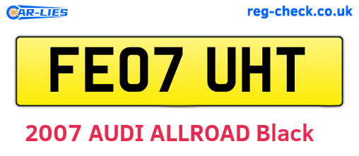 FE07UHT are the vehicle registration plates.