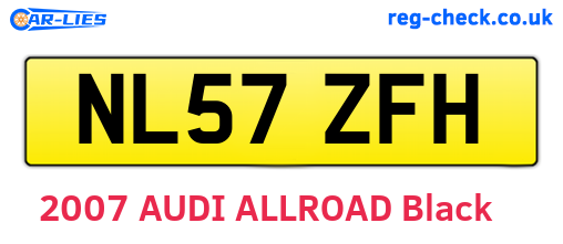 NL57ZFH are the vehicle registration plates.