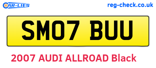 SM07BUU are the vehicle registration plates.