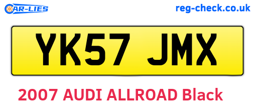 YK57JMX are the vehicle registration plates.