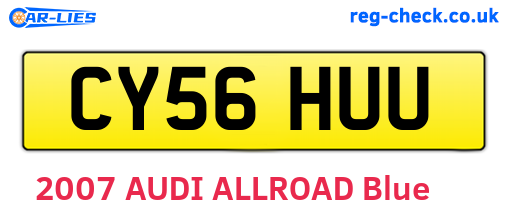 CY56HUU are the vehicle registration plates.