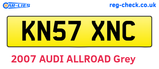 KN57XNC are the vehicle registration plates.