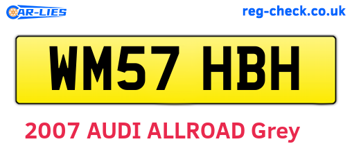 WM57HBH are the vehicle registration plates.