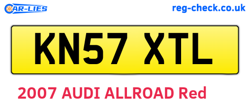 KN57XTL are the vehicle registration plates.