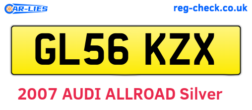 GL56KZX are the vehicle registration plates.