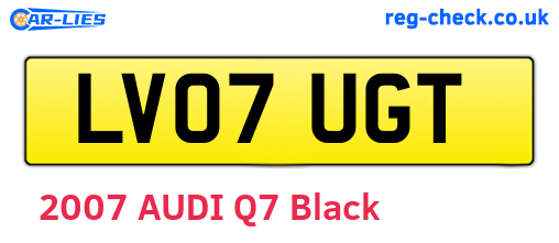 LV07UGT are the vehicle registration plates.