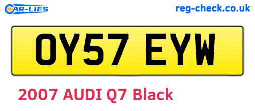 OY57EYW are the vehicle registration plates.