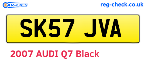 SK57JVA are the vehicle registration plates.