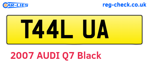 T44LUA are the vehicle registration plates.