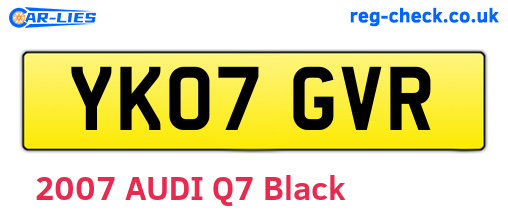 YK07GVR are the vehicle registration plates.