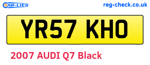 YR57KHO are the vehicle registration plates.