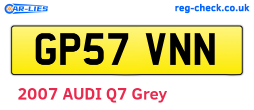 GP57VNN are the vehicle registration plates.